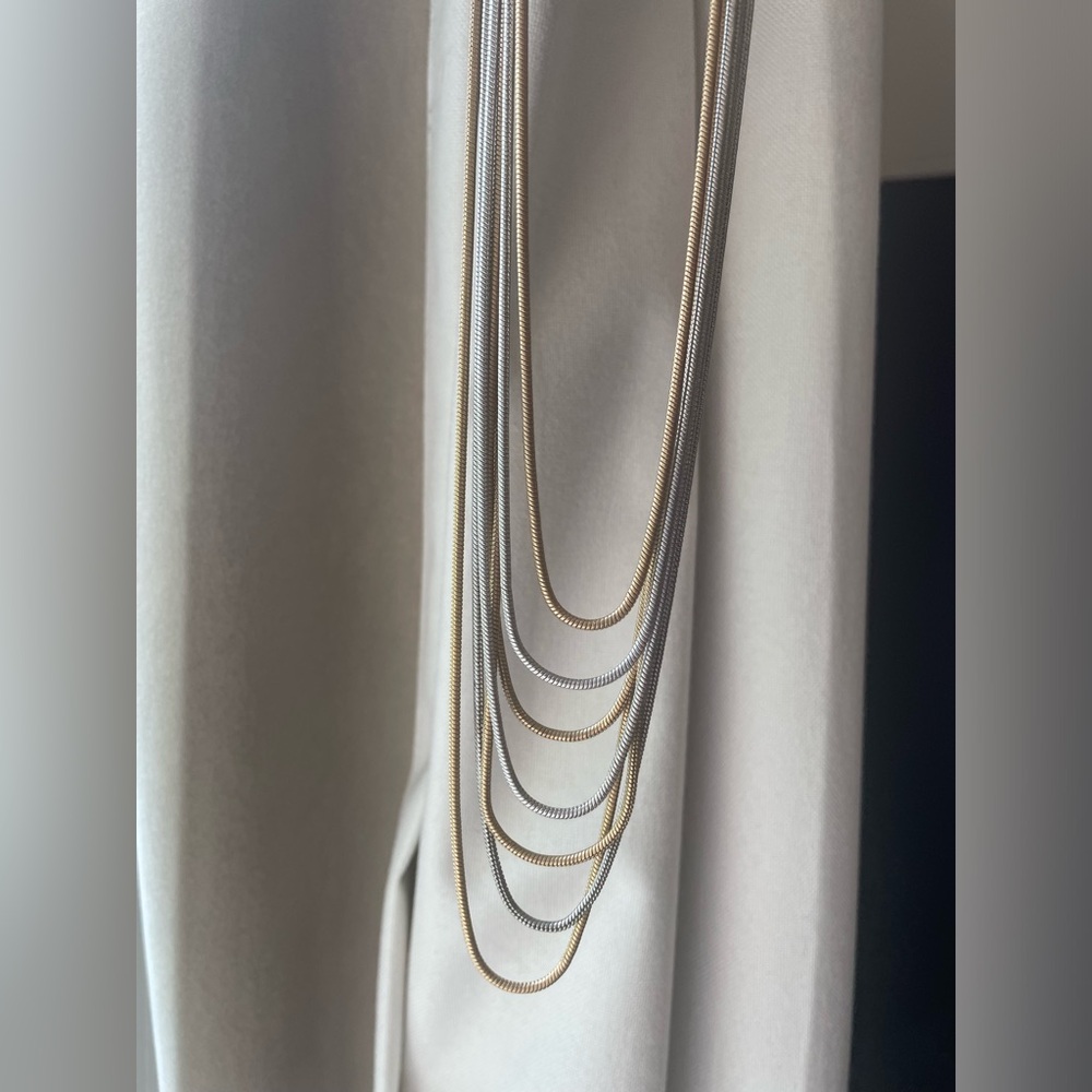 LAYERED GOLD & SILVER NECKLACE